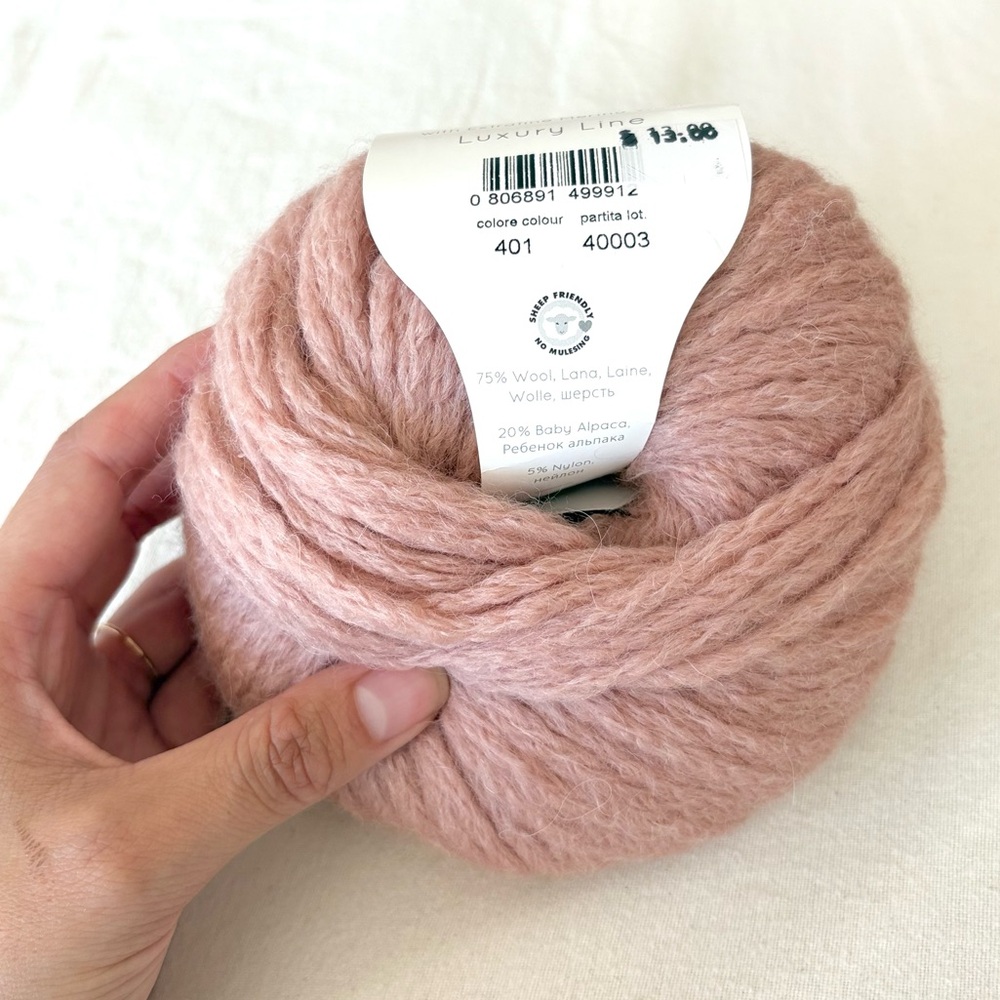 wool alpaca yarn lot - laines du nord firenze pink yarn – 4 cake 200g nwt luxury - Picture 2 of 3
